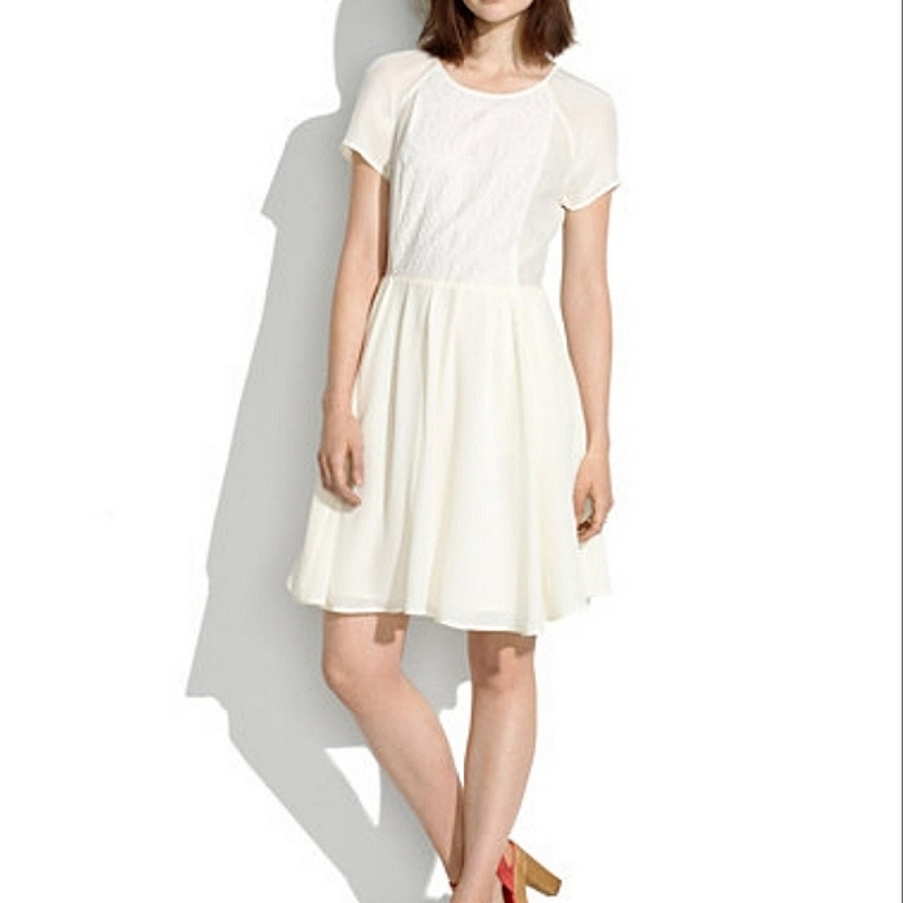 Madewell Silk Embroidered Dress